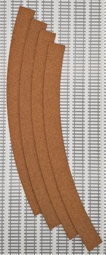 Cork track pre-cut - Double Curve 4th Radius - Pack of 4