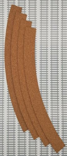 Cork track Underlay - Double Curve 3rd Radius - Pack of 4