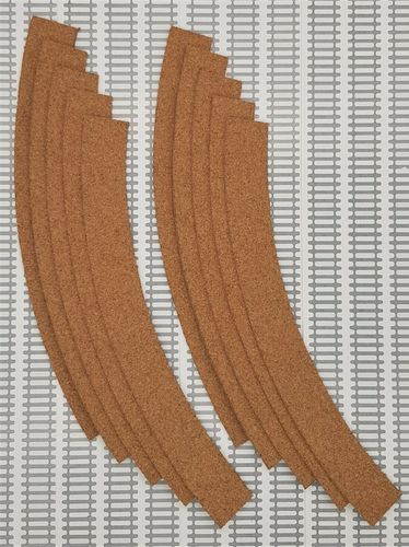 Cork track Underlay - Double Curve 2nd Radius - Pack of 10